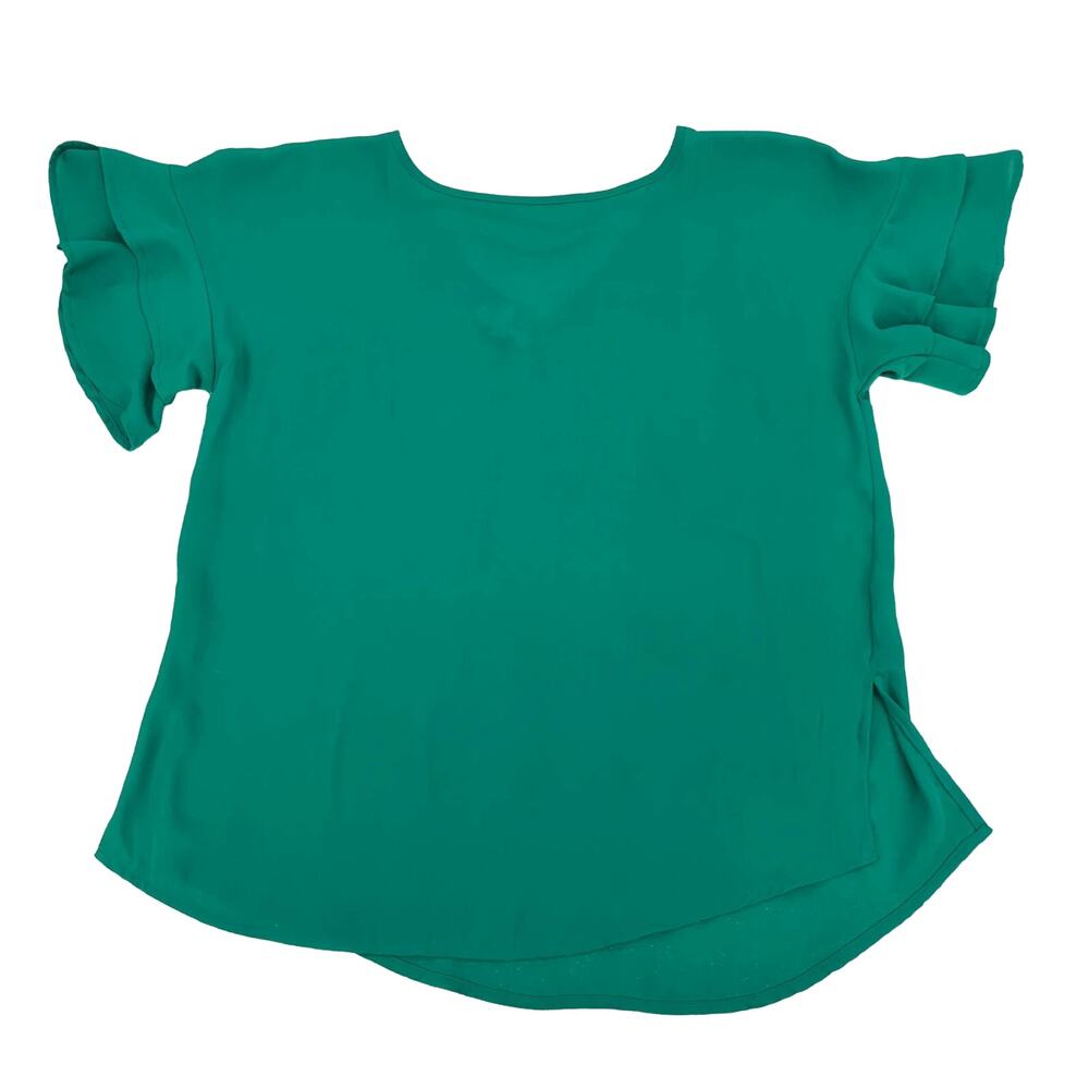 EUC Maurices Green Blouse Woman S Layered Sleeve